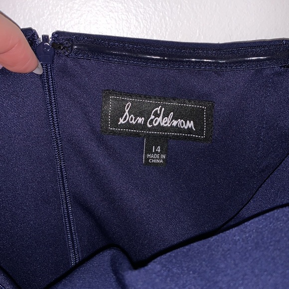 Beautiful strapless navy blue Sam Edelman dress. - Picture 3 of 4